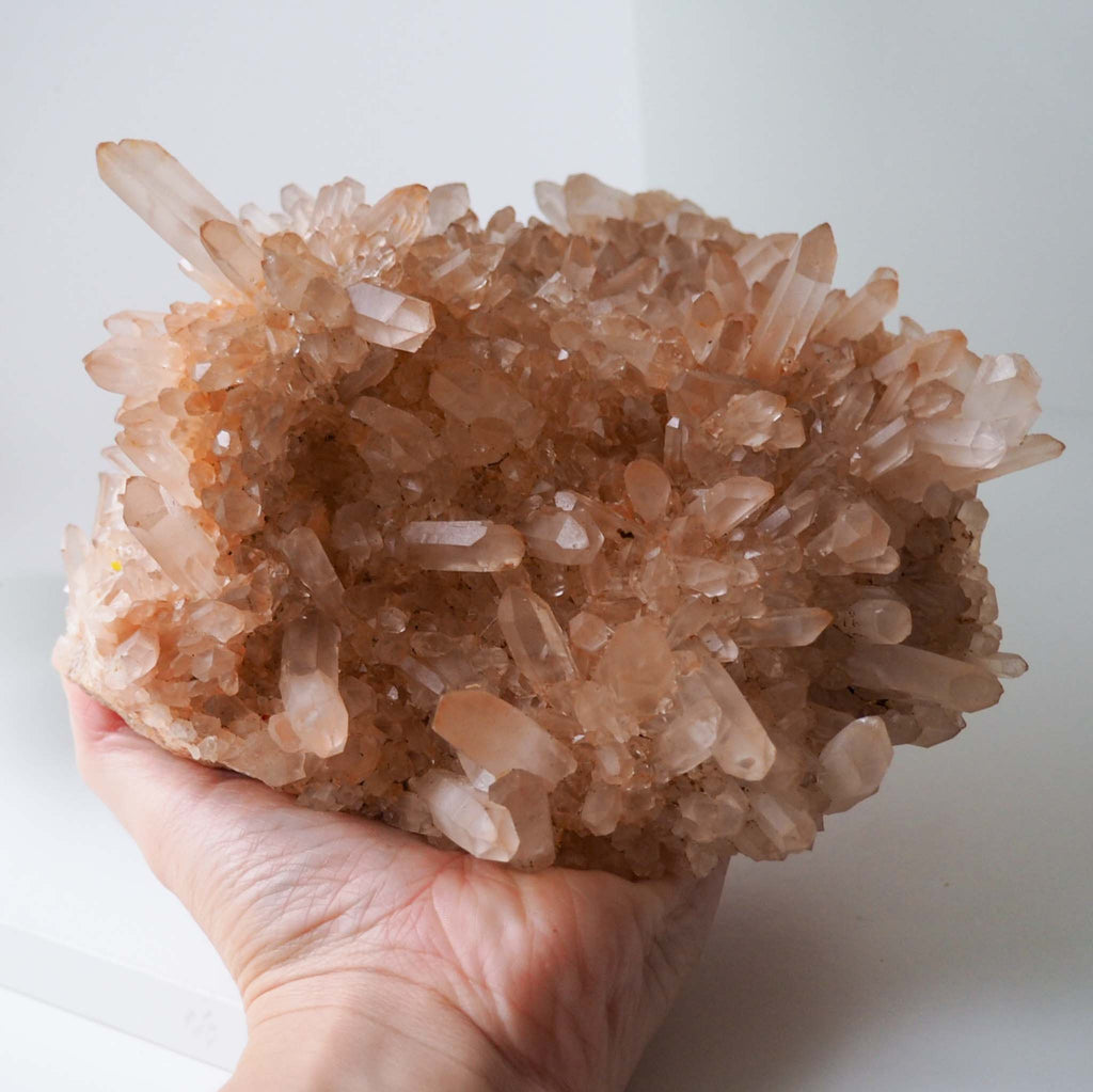 Himalayan Pink Quartz Crystal Cluster Small